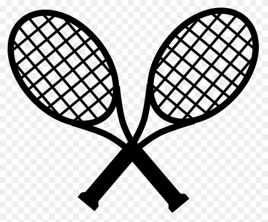 Tennis Black Two Free Vector - Tennis Racket
