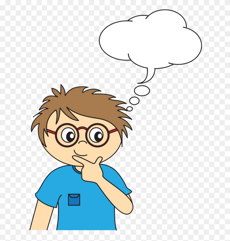 Cartoon Businessman Thinking With H