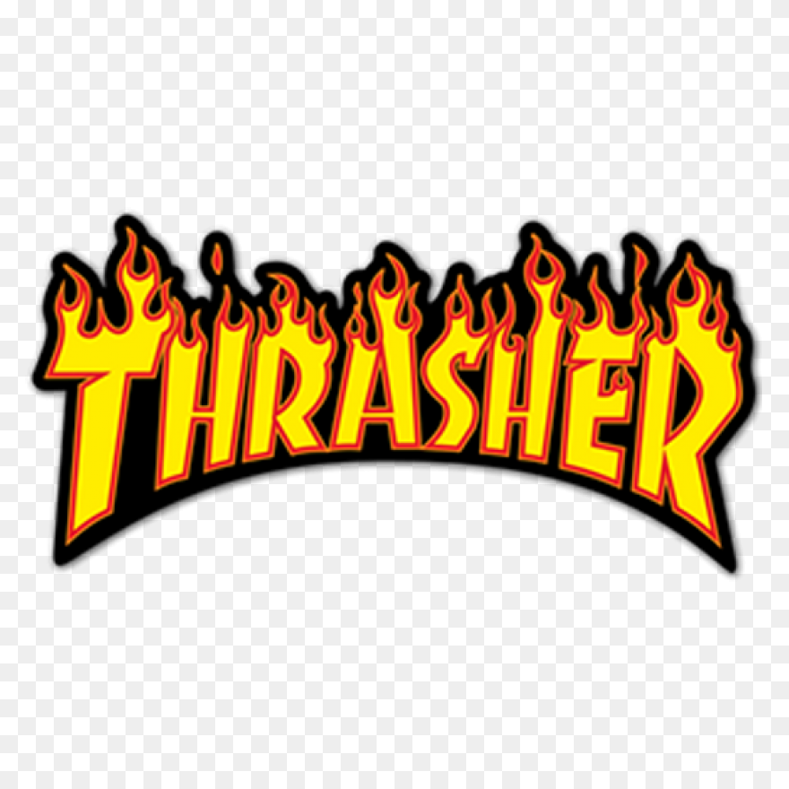Thrasher Flame Logo Sticker Sticker - Thrasher