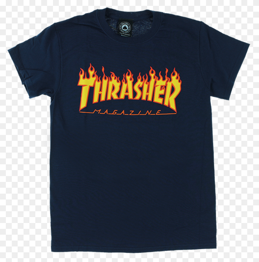 Thrasher Navy Flame T – - Thrasher