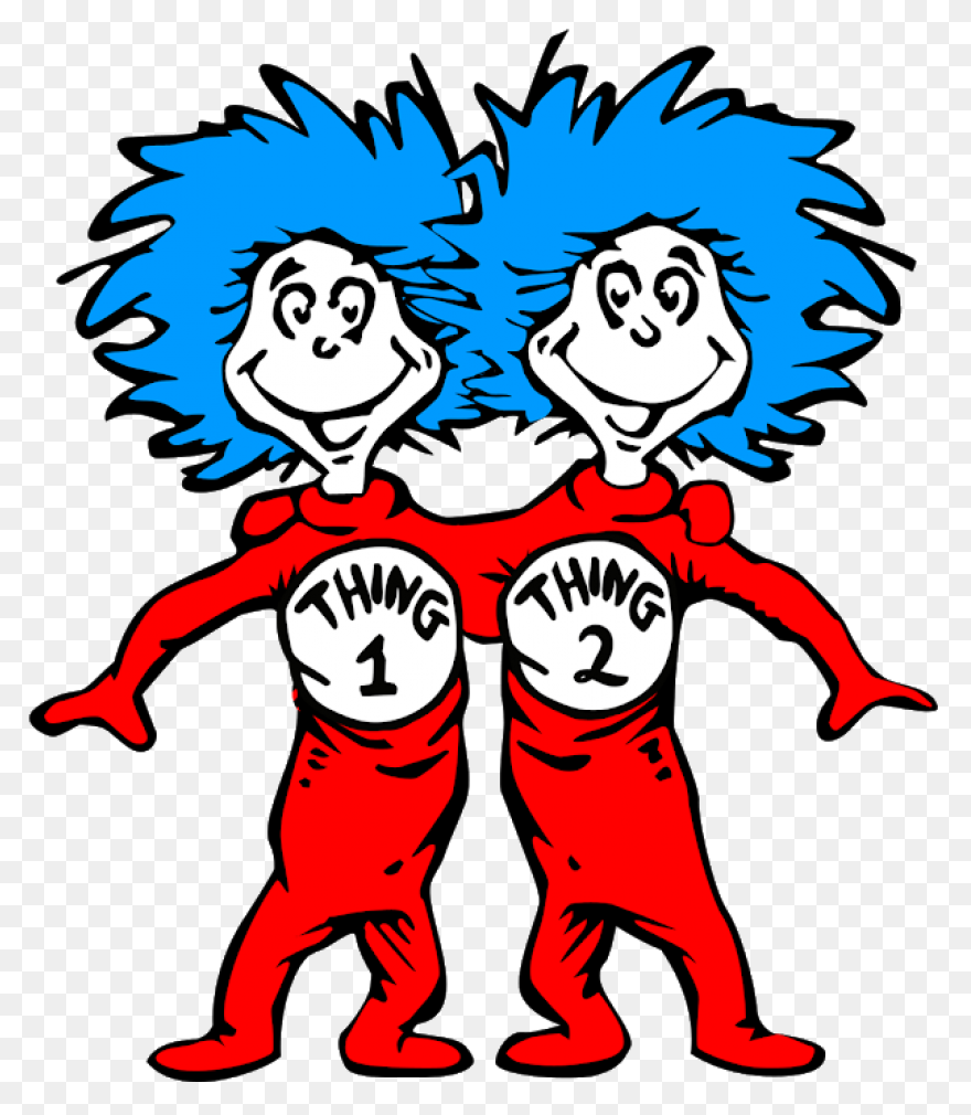 Dr Seuss Coloring Pages Thing 1 And
