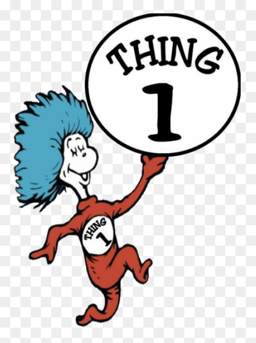 Dr Seuss Coloring Pages Thing 1 And