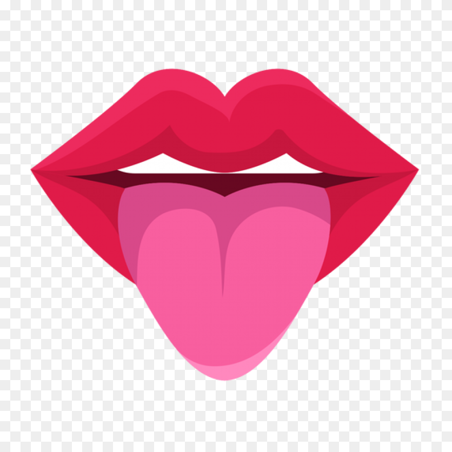 Tongue Out Female Mouth Icon - Tongue