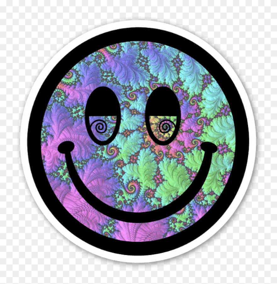 Die Cut Trippy Smiley Face - Trippy