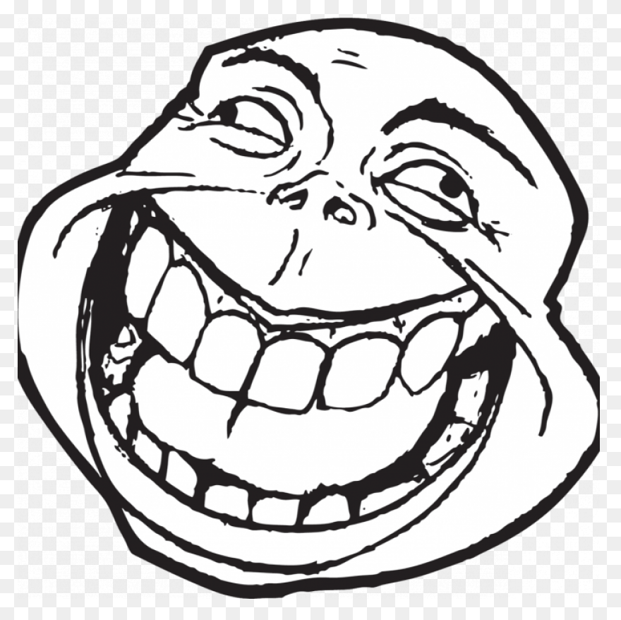 Big Open Mouth Troll Face - Troll Face No Background