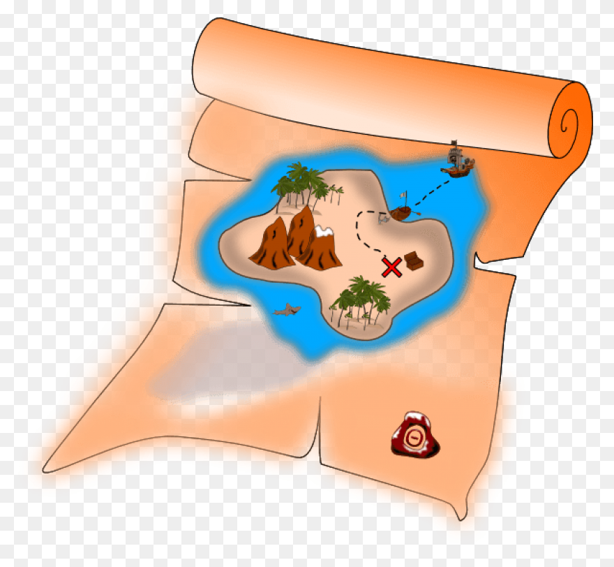 Treasure Map Clipart Outline - Clip
