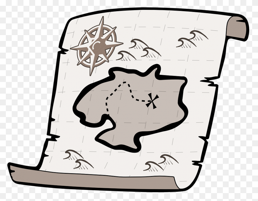 Treasure Map Clipart Outline - Clip