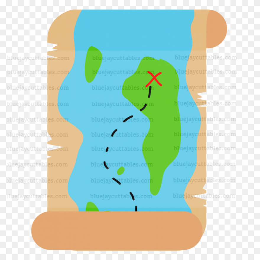 Treasure Map Clipart Outline - Clip