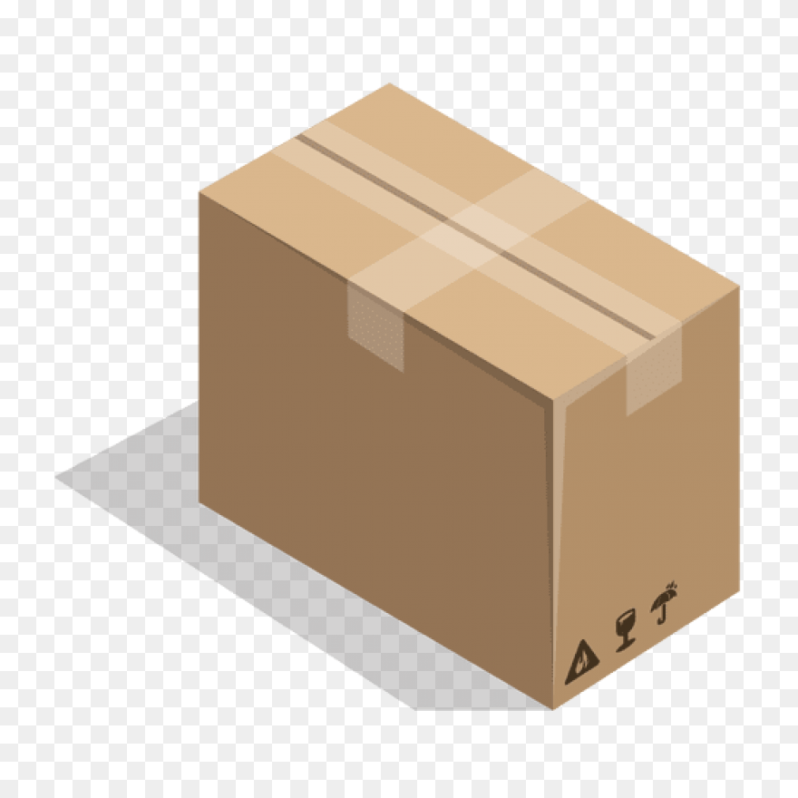 Sealed Box With Package Signs - Transparent Box