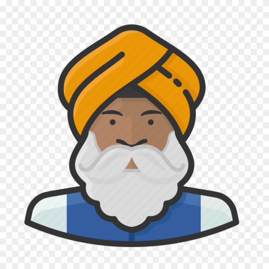 Beard Indian Sikh Turban Icon - Turban
