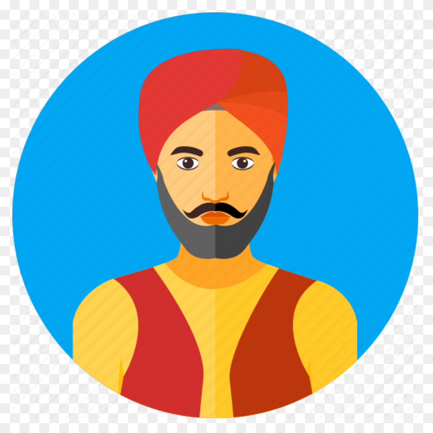 Beard, Indian, Sikh, Turban Icon - 