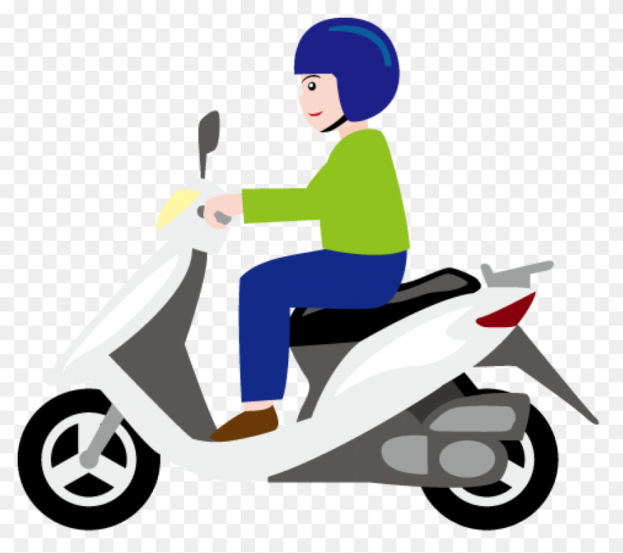 Bicycle Cartoon Clipart - Motorcycl