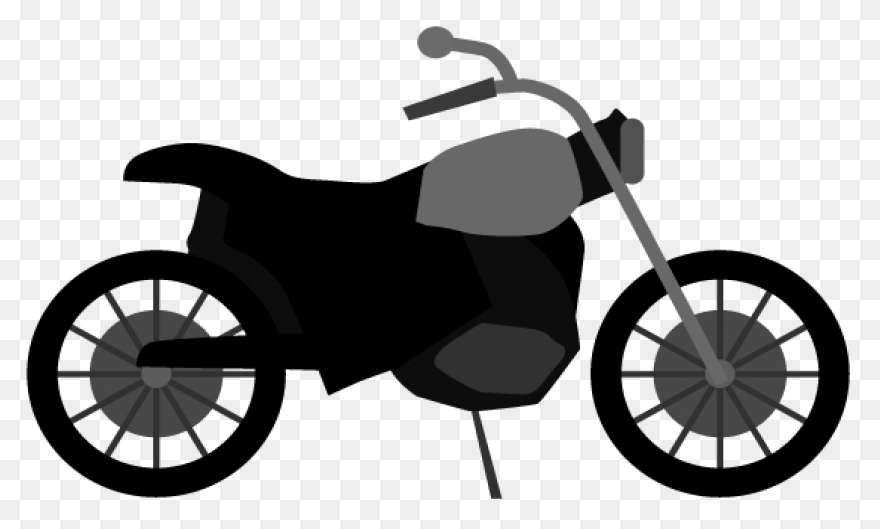 Bicycle Cartoon Clipart - Motorcycl