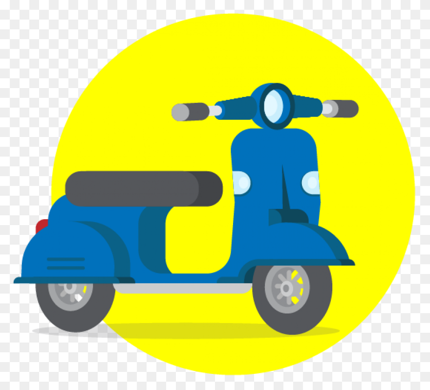 Bicycle Cartoon Clipart - Motorcycl