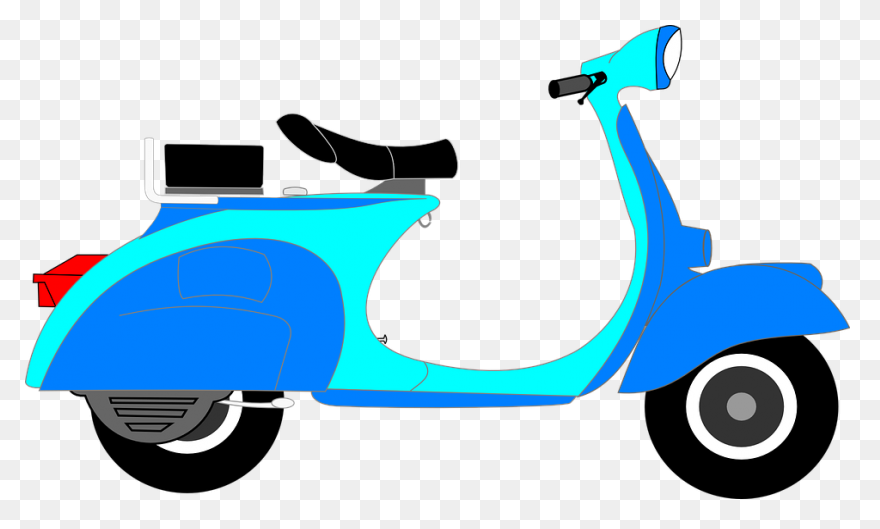 Bicycle Cartoon Clipart - Motorcycl
