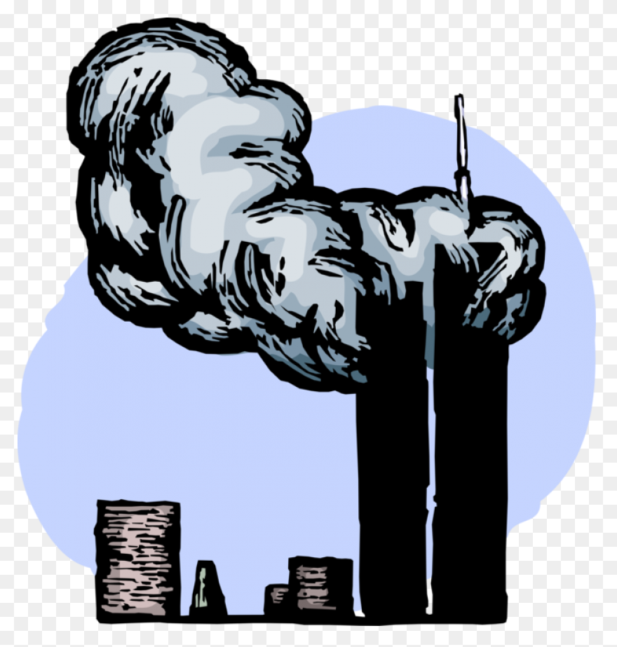 City Skyline With Twin Towers Stick