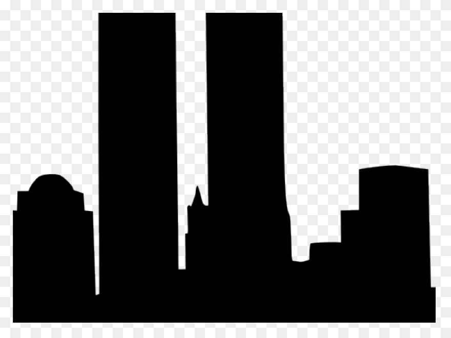 City Skyline With Twin Towers Stick