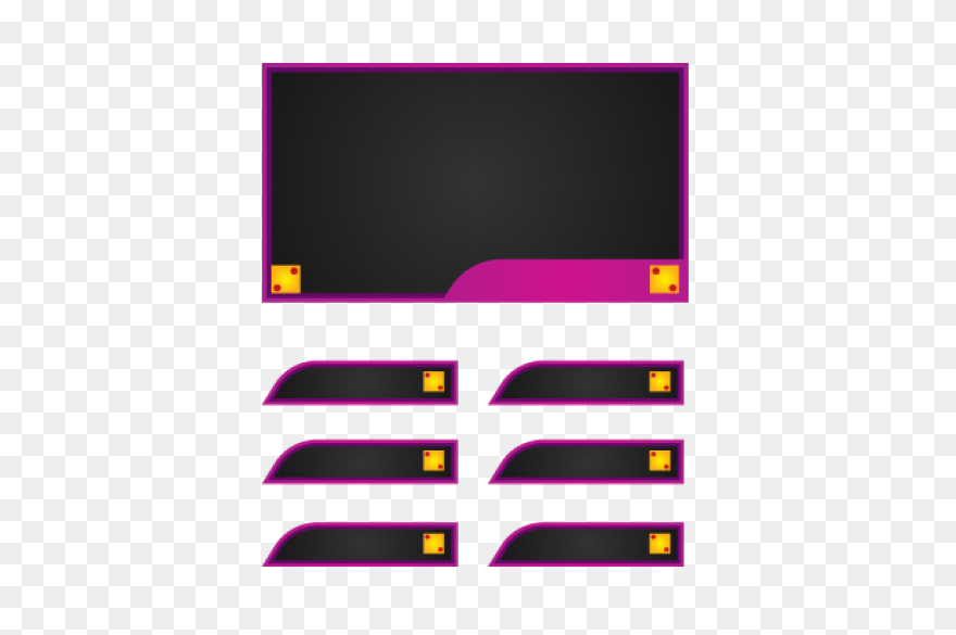 Purple Stream Overlay Panels Design - Twitch Overlay