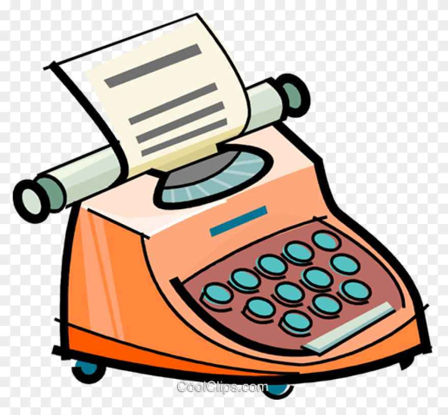 Typewriter Royalty Free Vector Clipart - Typewriter