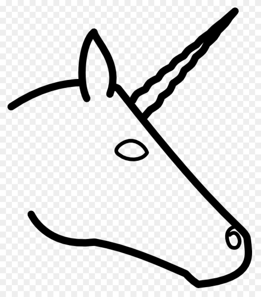 Unicorn Head Profile Clipart At - Unicorn Head
