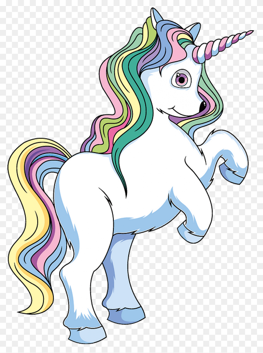 Unicorn Clipart - Pink, Mane, Head,