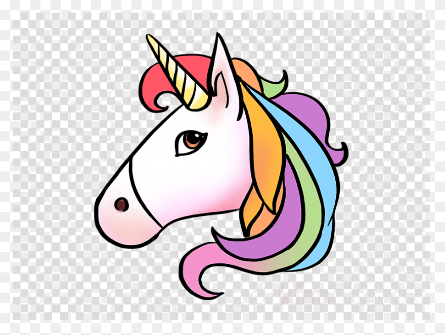 Unicorn Clipart Pink Mane Head - Unicorn