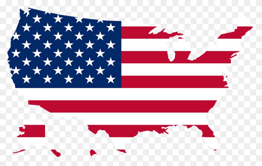 America Usa Map Png Colorful