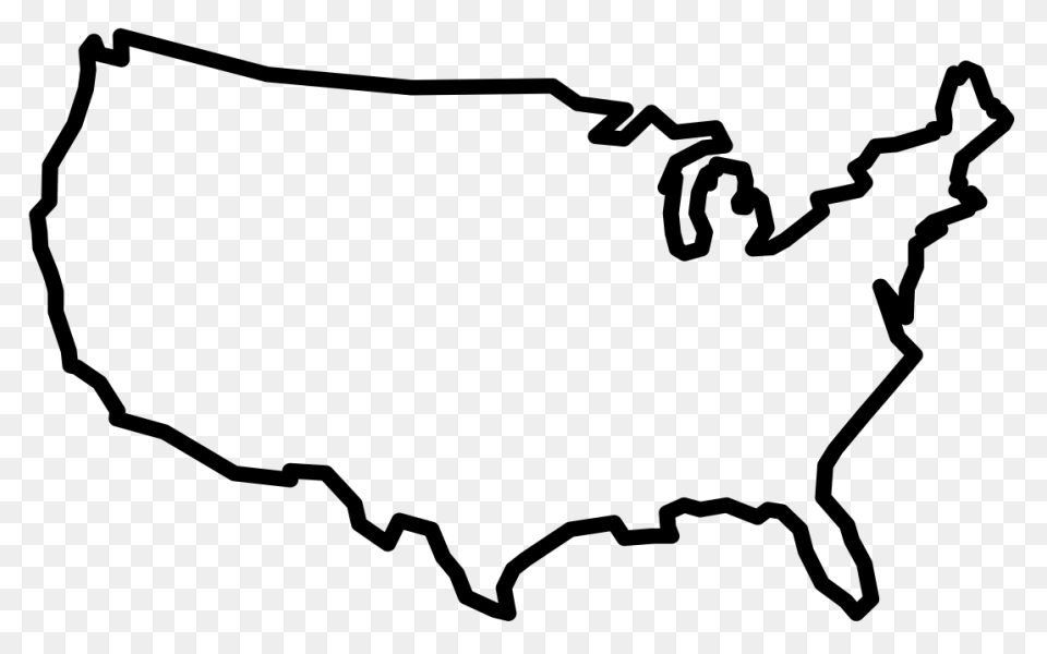 America Usa Map Png Colorful