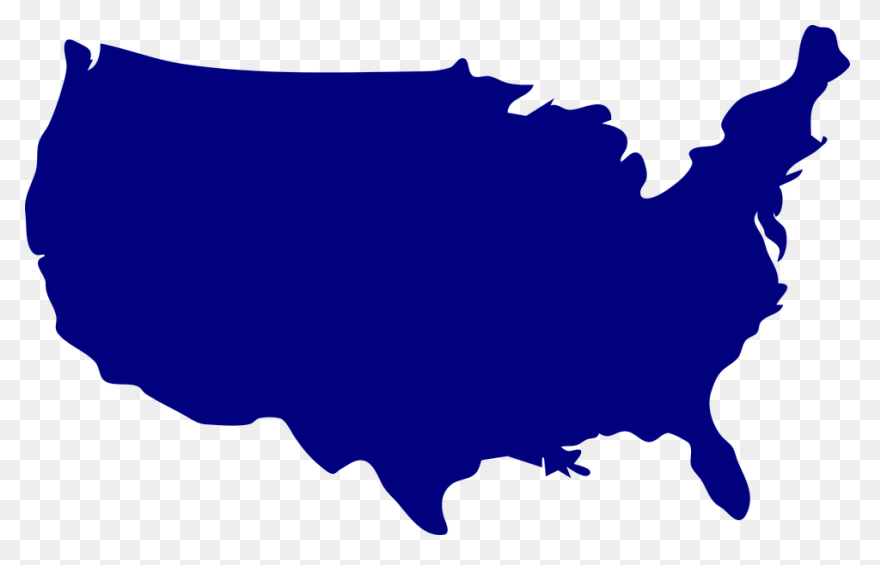 America Usa Map Png Colorful