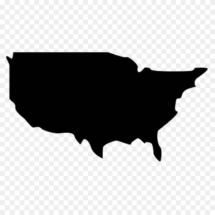 America Usa Map Png Colorful