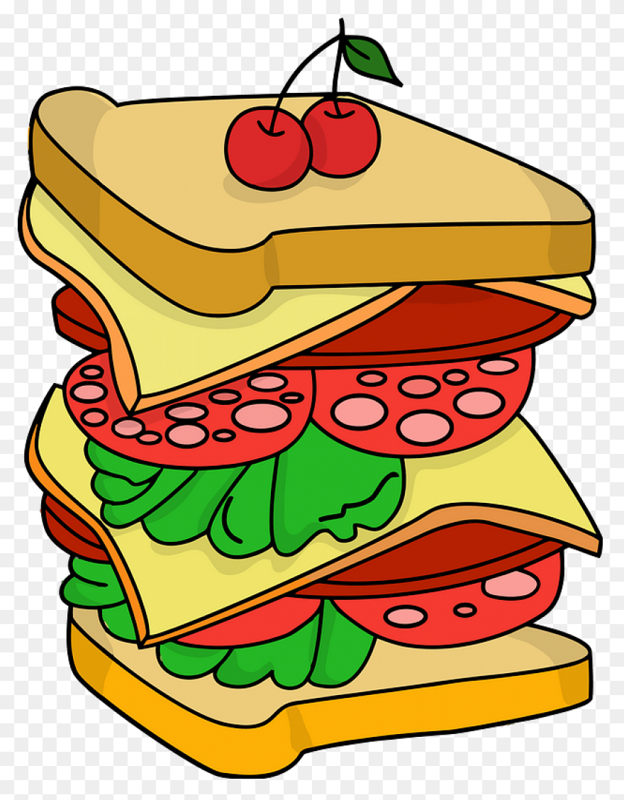 Sandwich With Lunch Meat, Cheese, V