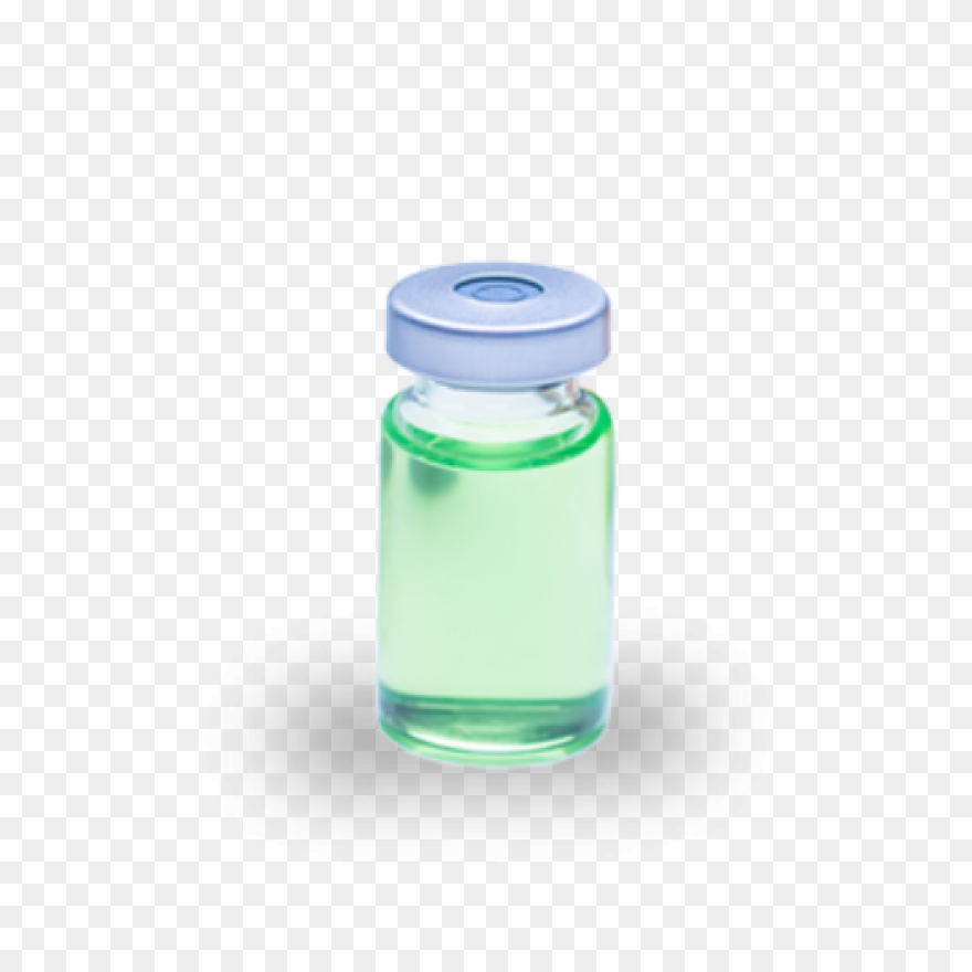 Vial Filled With Blue Liquid Transp