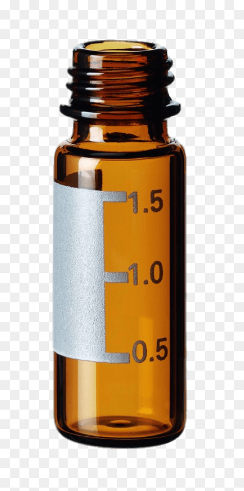 Vial Filled With Blue Liquid Transp