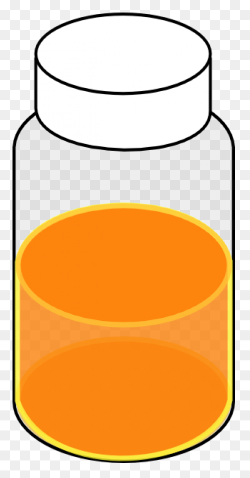 Vial Filled With Blue Liquid Transp