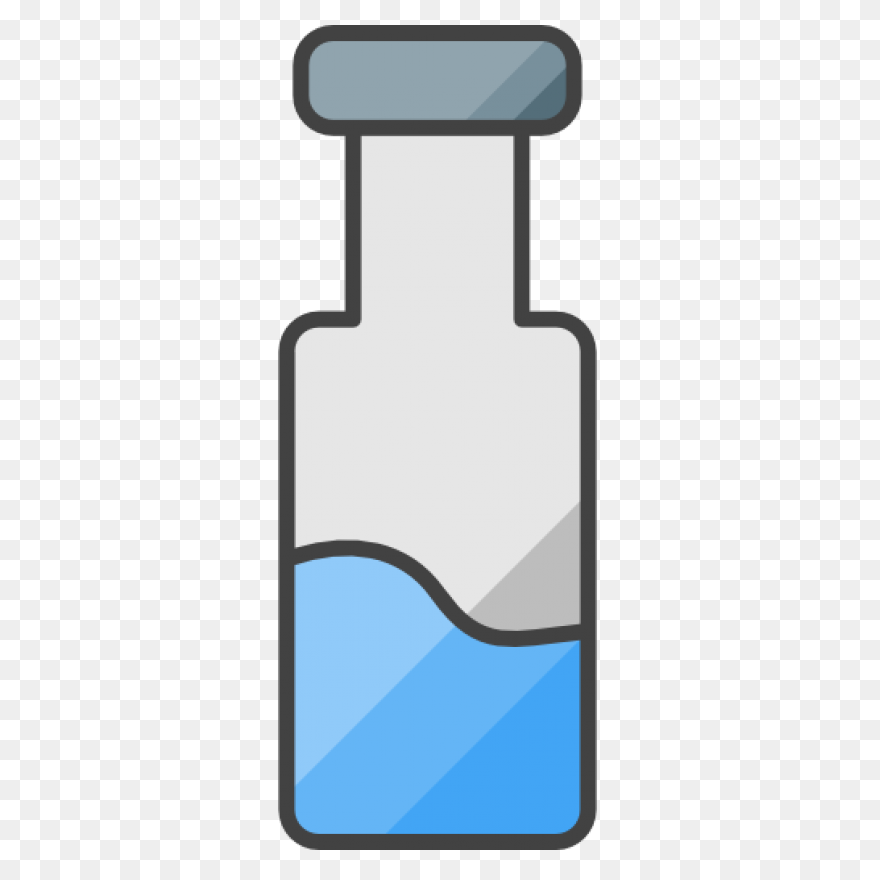 Vial Filled With Blue Liquid Transp