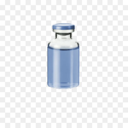 Vial Filled With Blue Liquid - Vial