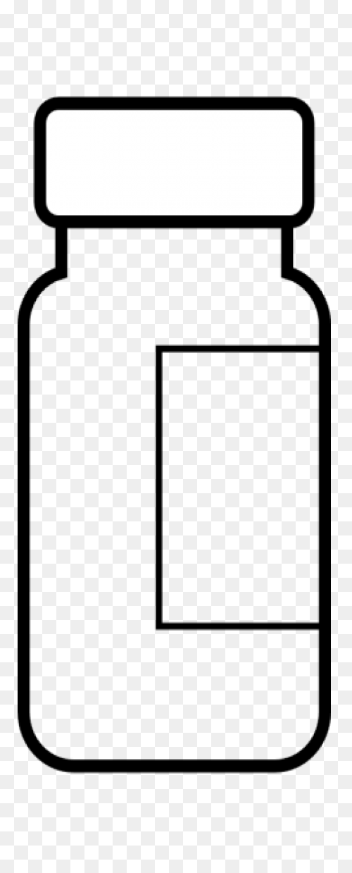 Vial Filled With Blue Liquid Transp