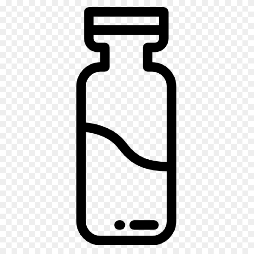 Vial Filled With Blue Liquid Transp