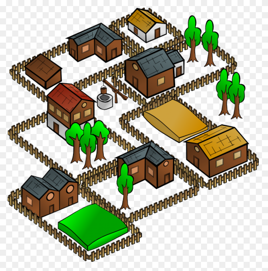 Village Clipart Lawn - Home Clipart