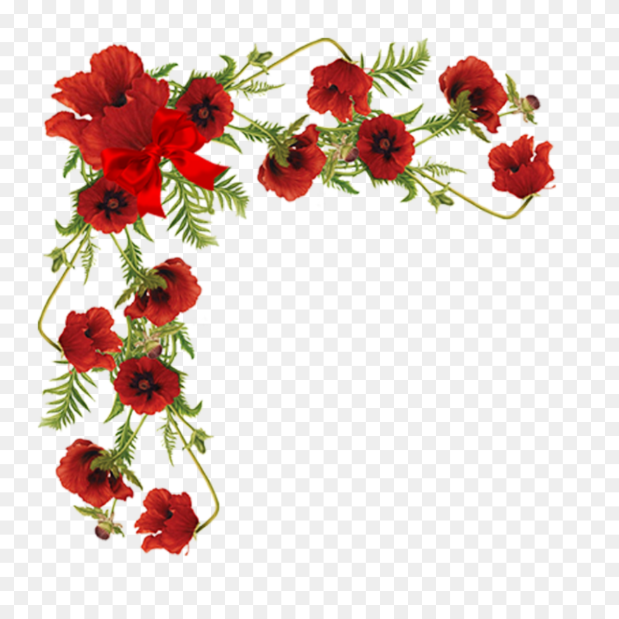 Border Design Flower Vintage Png Cl