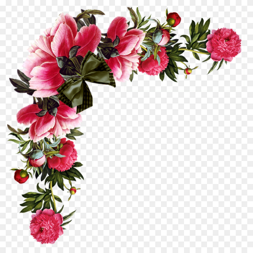 Border Design Flower Vintage Png Cl