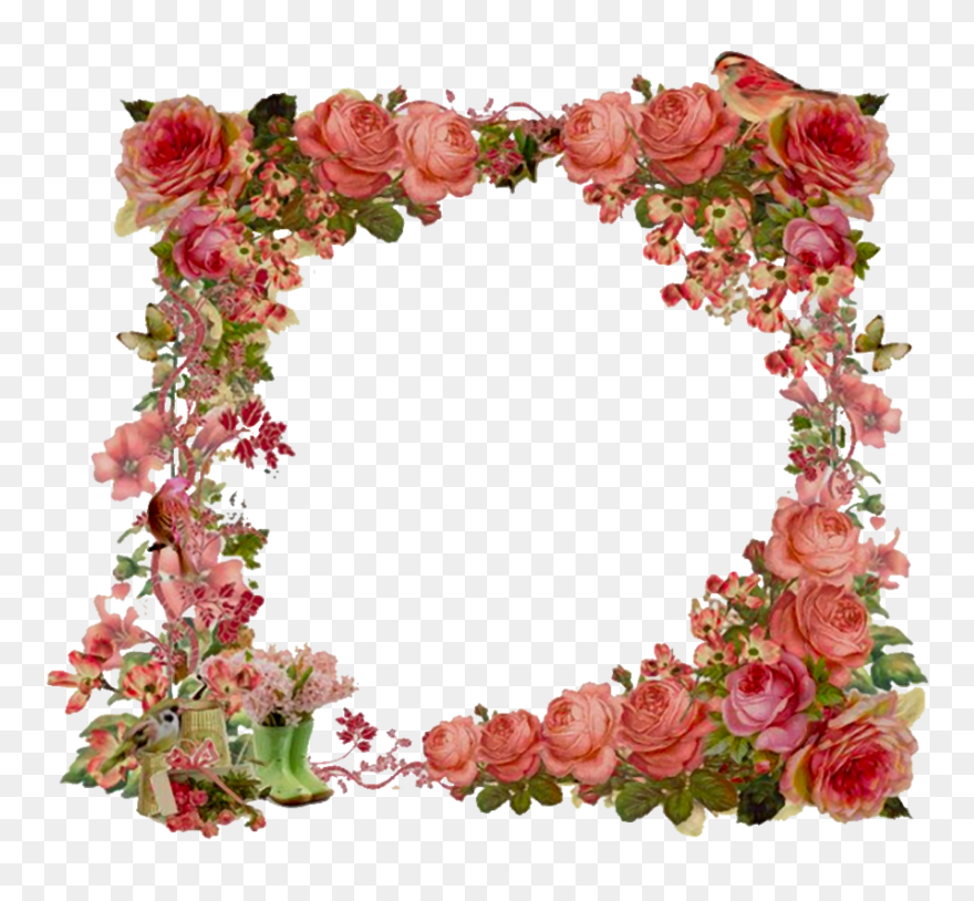 Border Design Flower Vintage Png Cl