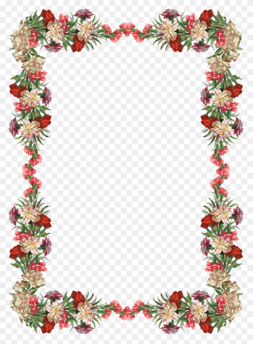 Border Design Flower Vintage Png Cl