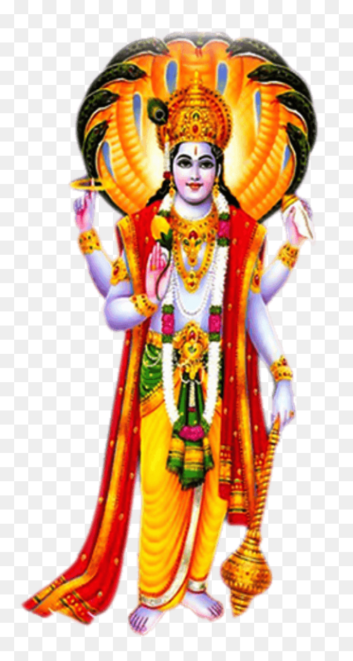 Lord Vishnu Png With Lakshmi