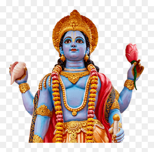 Lord Vishnu Png With Lakshmi - Vishnu