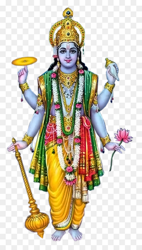 Lord Vishnu Png With Lakshmi