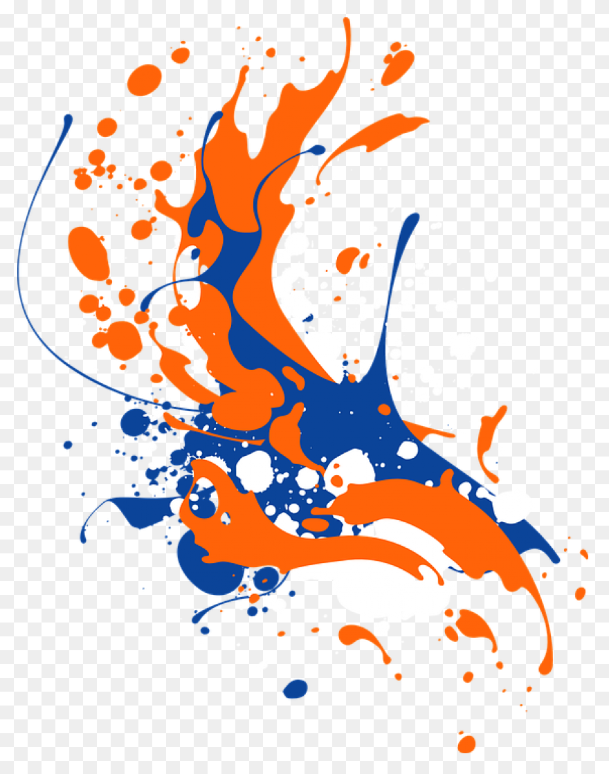 8 Blue Watercolor Drop Splash (Png 