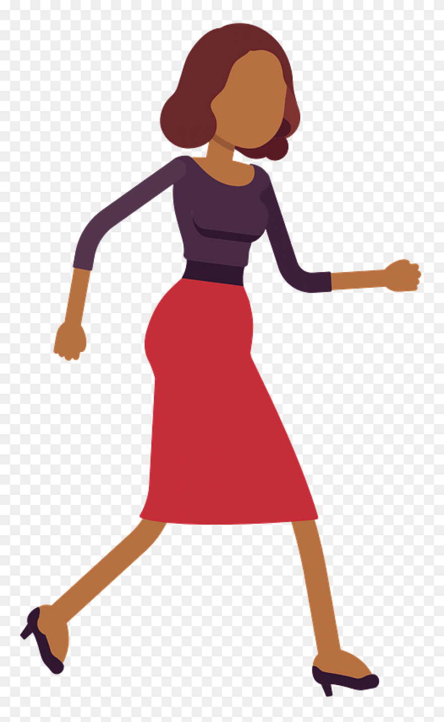 Woman Is Walking For Exercise Clipa