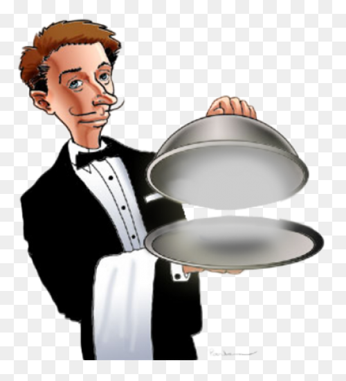 Super Simple Waiter Illustration On