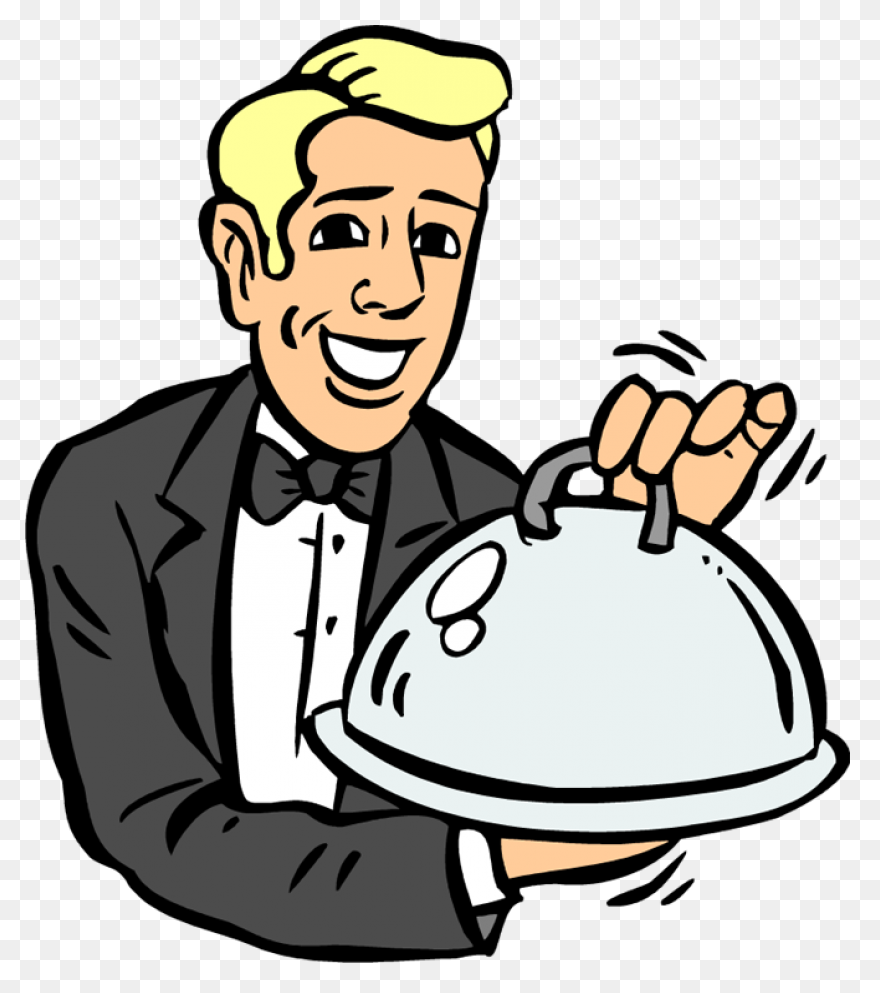Super Simple Waiter Illustration On